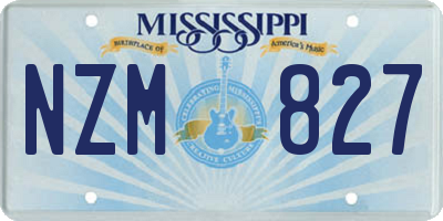 MS license plate NZM827
