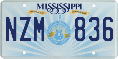 MS license plate NZM836
