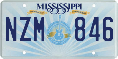 MS license plate NZM846