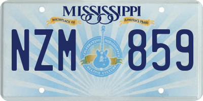 MS license plate NZM859