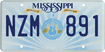 MS license plate NZM891
