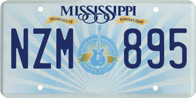 MS license plate NZM895