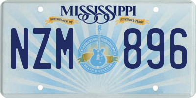 MS license plate NZM896