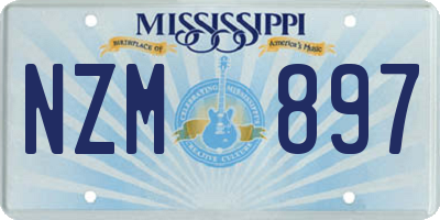 MS license plate NZM897