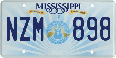 MS license plate NZM898