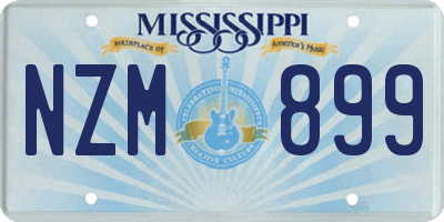 MS license plate NZM899