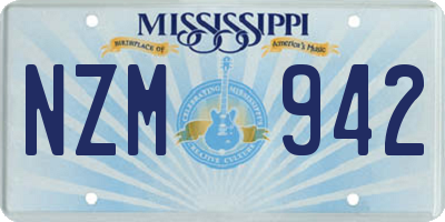 MS license plate NZM942
