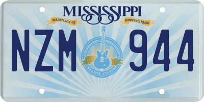 MS license plate NZM944