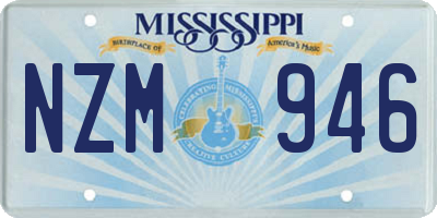 MS license plate NZM946