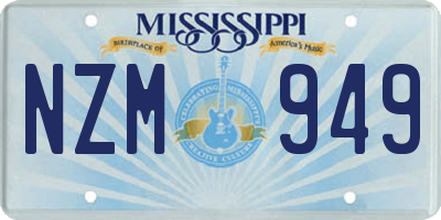 MS license plate NZM949