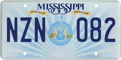 MS license plate NZN082