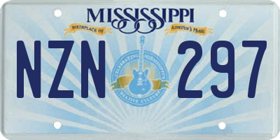 MS license plate NZN297