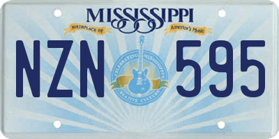 MS license plate NZN595