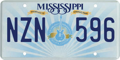 MS license plate NZN596