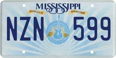 MS license plate NZN599