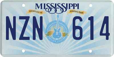 MS license plate NZN614