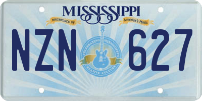 MS license plate NZN627