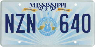 MS license plate NZN640