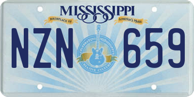 MS license plate NZN659