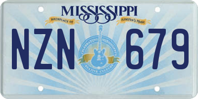 MS license plate NZN679