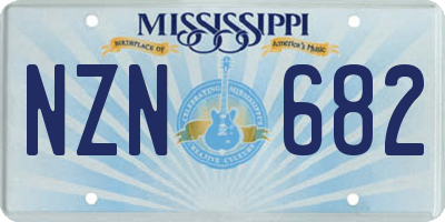 MS license plate NZN682