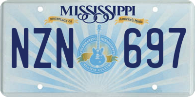 MS license plate NZN697