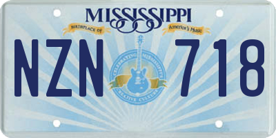 MS license plate NZN718