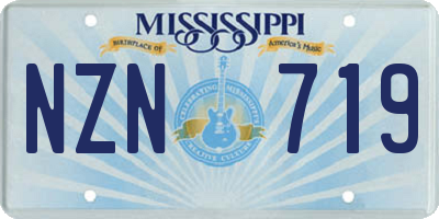 MS license plate NZN719