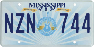 MS license plate NZN744