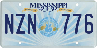 MS license plate NZN776