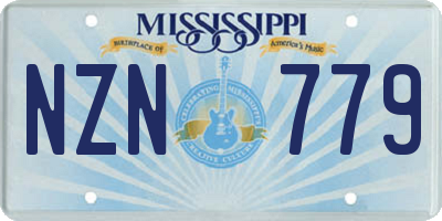 MS license plate NZN779