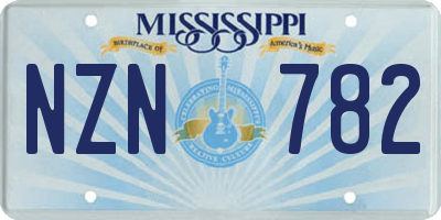 MS license plate NZN782