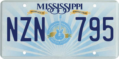 MS license plate NZN795