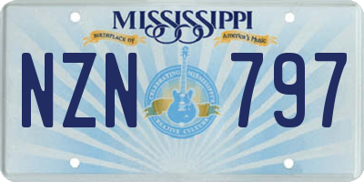 MS license plate NZN797