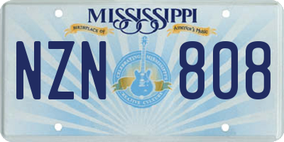 MS license plate NZN808
