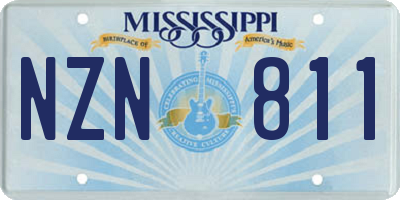 MS license plate NZN811