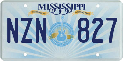 MS license plate NZN827