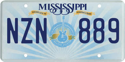 MS license plate NZN889