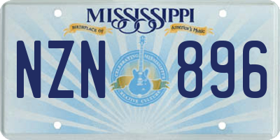 MS license plate NZN896