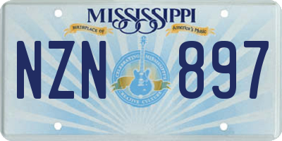 MS license plate NZN897