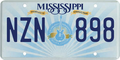 MS license plate NZN898