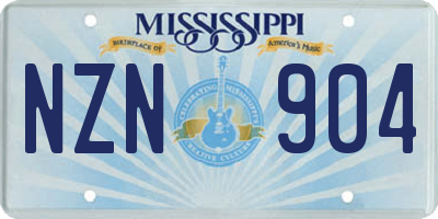 MS license plate NZN904