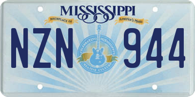MS license plate NZN944