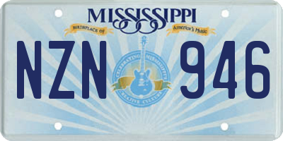 MS license plate NZN946