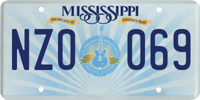 MS license plate NZO069