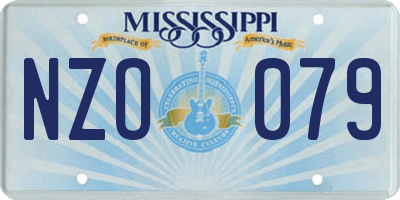 MS license plate NZO079