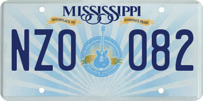 MS license plate NZO082