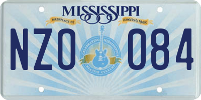 MS license plate NZO084