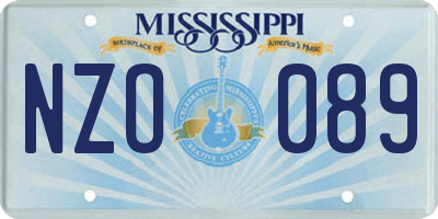 MS license plate NZO089