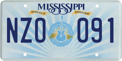 MS license plate NZO091
